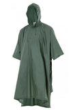 Poncho antipioggia con cappuccio verde