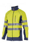 Giacca soft shell alta visibilità gialla blu