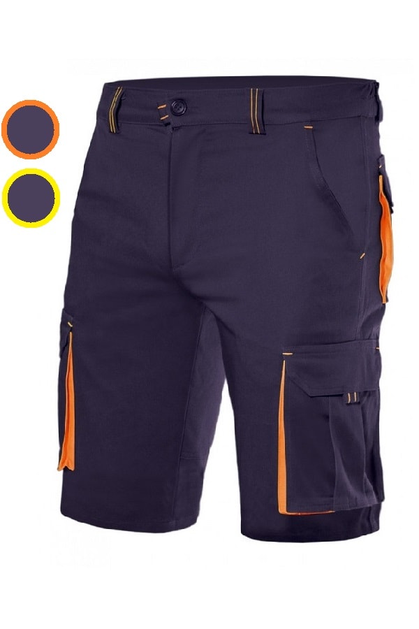 Bermuda bicolore Blu Stretch multitasche