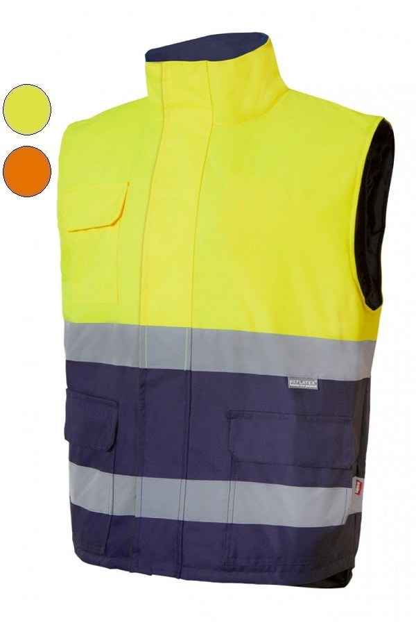 Gilet trapuntato alta visiblità bicolore