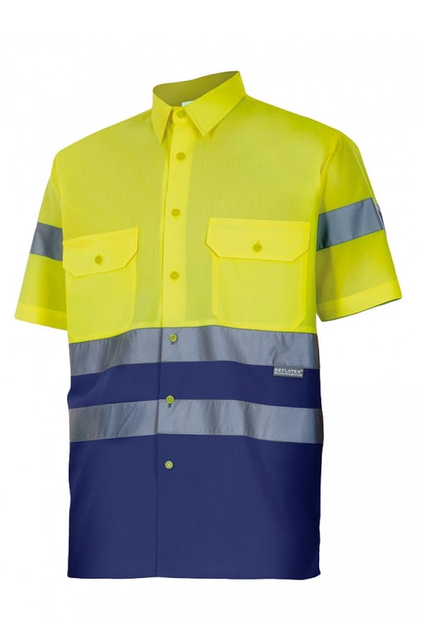 Camicia Alta visibilità Maniche Corte Bicolor
