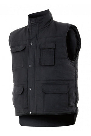 Gilet trapuntato multitasche nero