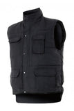 Gilet trapuntato multitasche nero