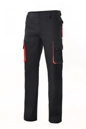 Pantaloni Neri multitasche nero rosso