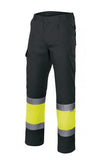 Pantaloni ad alta visibilità nero giallo