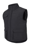Gilet imbottito multitasche nero