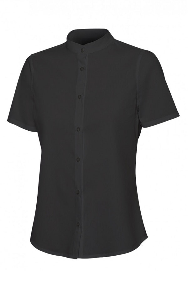 Camicia Coreana Stretch Donna nera