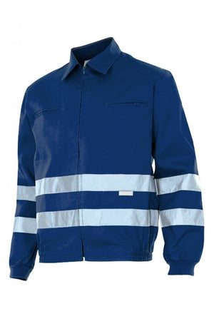 Giubbotto con bande rifrangenti blu marino