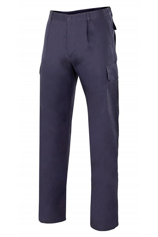 Pantaloni Multitasche 100% Cotone Blue navy