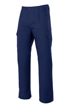 Pantaloni Multitasche Foderati Blu Navy