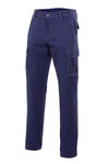 Pantaloni multitasche Slim in polycotone Blu marino