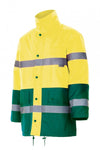 Parka ad alta visibilità giallo verde