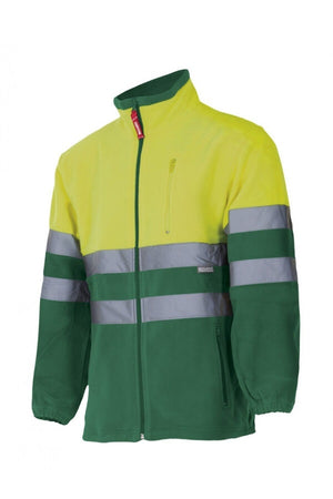 Pile alta visibilità Zip Intera giallo verdone