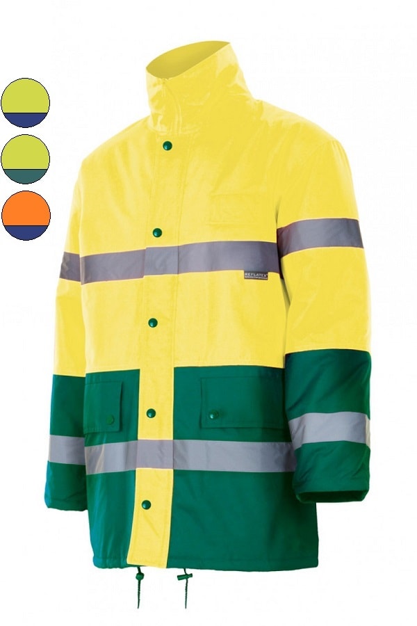 Parka bicolore ad alta visibilità