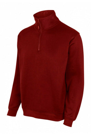 Felpa con Zip collo rossa