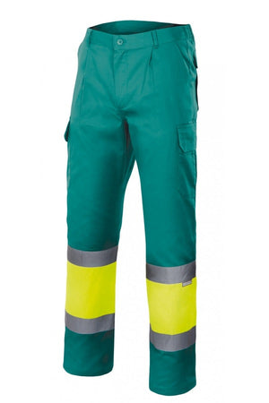 Pantaloni alta visibilità Stretch verde giallo