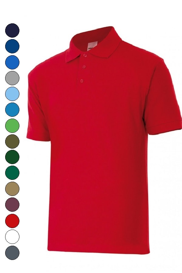 Polo colorata unisex a Maniche Corte