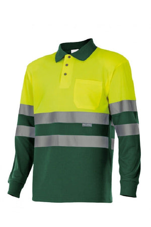 Polo alta visibilità LS gialla militare