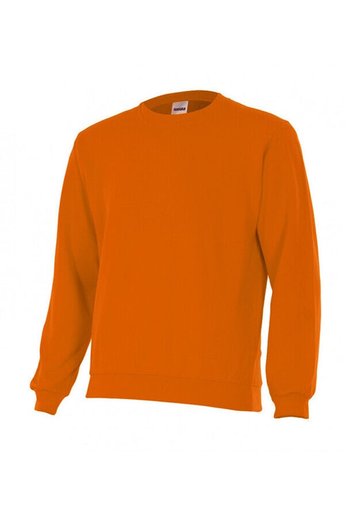 Felpa Colorata a Girocollo arancio