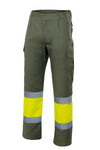 Pantaloni ad alta visibilità olive giallo