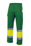 Pantaloni ad alta visibilità verde erba giallo