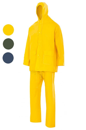 Vestito anti-pioggia due pezzi con cappuccio