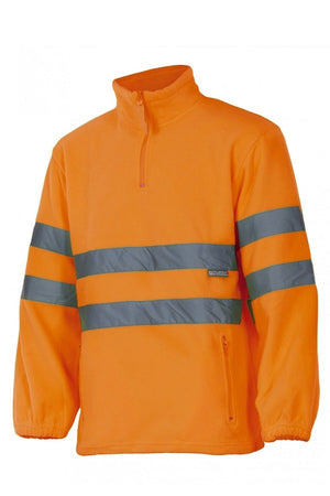 Giacca di pile ad alta visibilità arancio