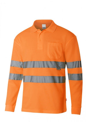 Polo alta visibilità Cotone ML Arancio