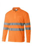 Polo alta visibilità Cotone ML Arancio