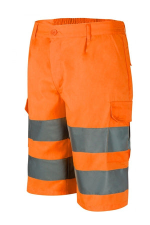 Bermuda Alta Visibilità multitasche arancio