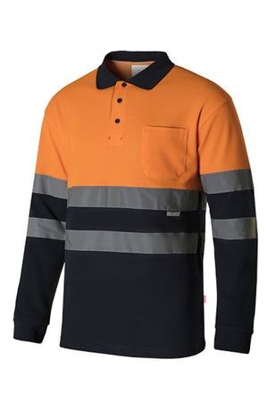 Polo alta visibilità arancio e blu