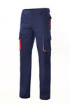 Pantaloni Blu multitasche blu e rossi