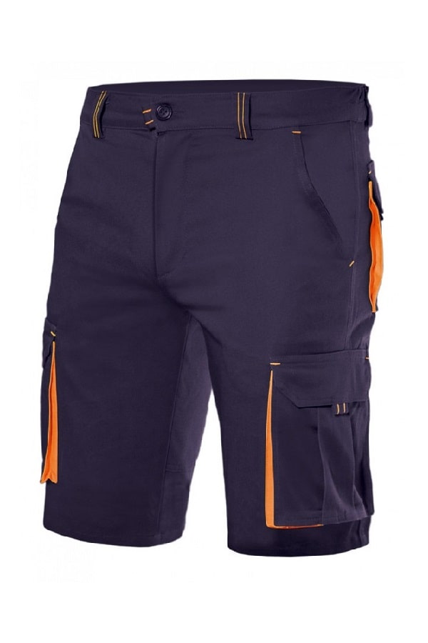 Bermuda bicolore Blu Stretch multitasche