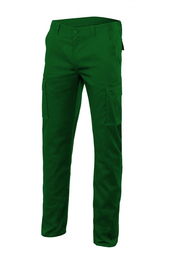 Pantalone multitasche Stretch elasticizzato VERDE