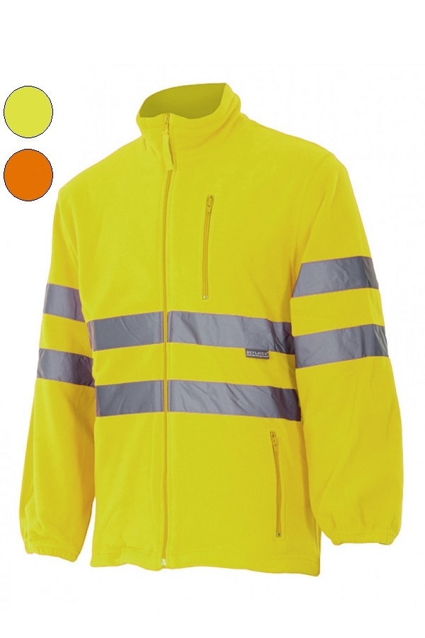 Giacca pile ad alta visibilità Zip Intera