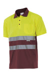 Polo alta visibilità Gialla bordeaux