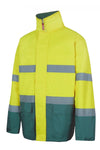 Parka ad alta visibilità giallo e verde