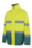 Parka ad alta visibilità giallo e verde