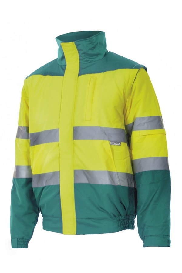 Giubbotto trapuntato bicolore ad alta visibilità