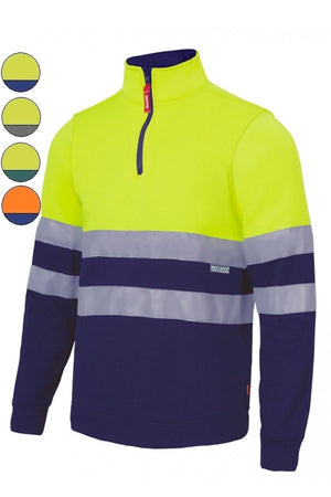 Felpa alta visibilità bicolor Zip Collo