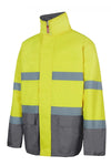 Parka ad alta visibilità giallo e grigio