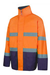 Parka ad alta visibilità arancio e blu