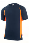Maglietta tecnica bicolore Blu arancio