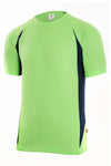 Maglietta tecnica bicolore Verde Blu