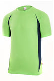 Maglietta tecnica bicolore Verde Blu