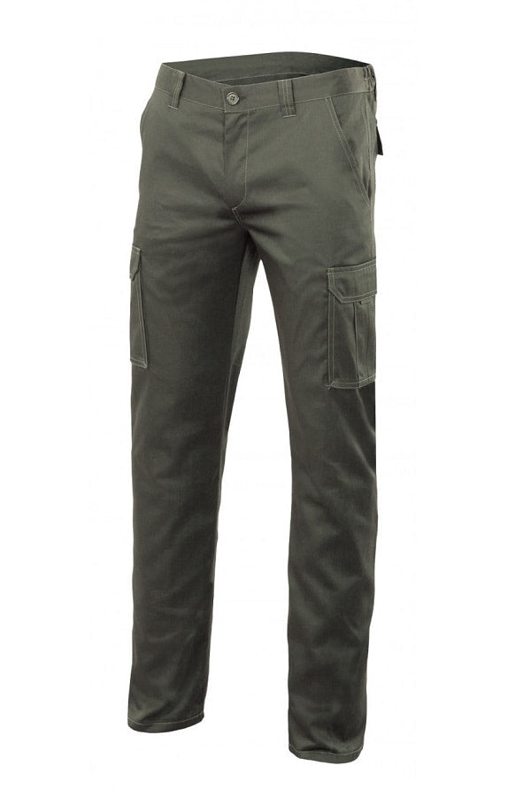 Pantalone multitasche Stretch elasticizzato VERDE MILITARE