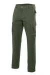 Pantaloni multitasche Slim in polycotone Verdi militare