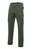 Pantaloni multitasche Slim in polycotone Verdi militare