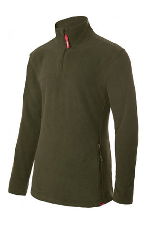 Piles ultrasoft colorato Zip Collo military