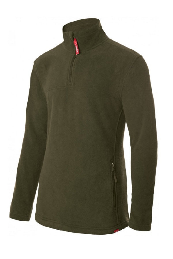 Piles ultrasoft colorato Zip Collo military